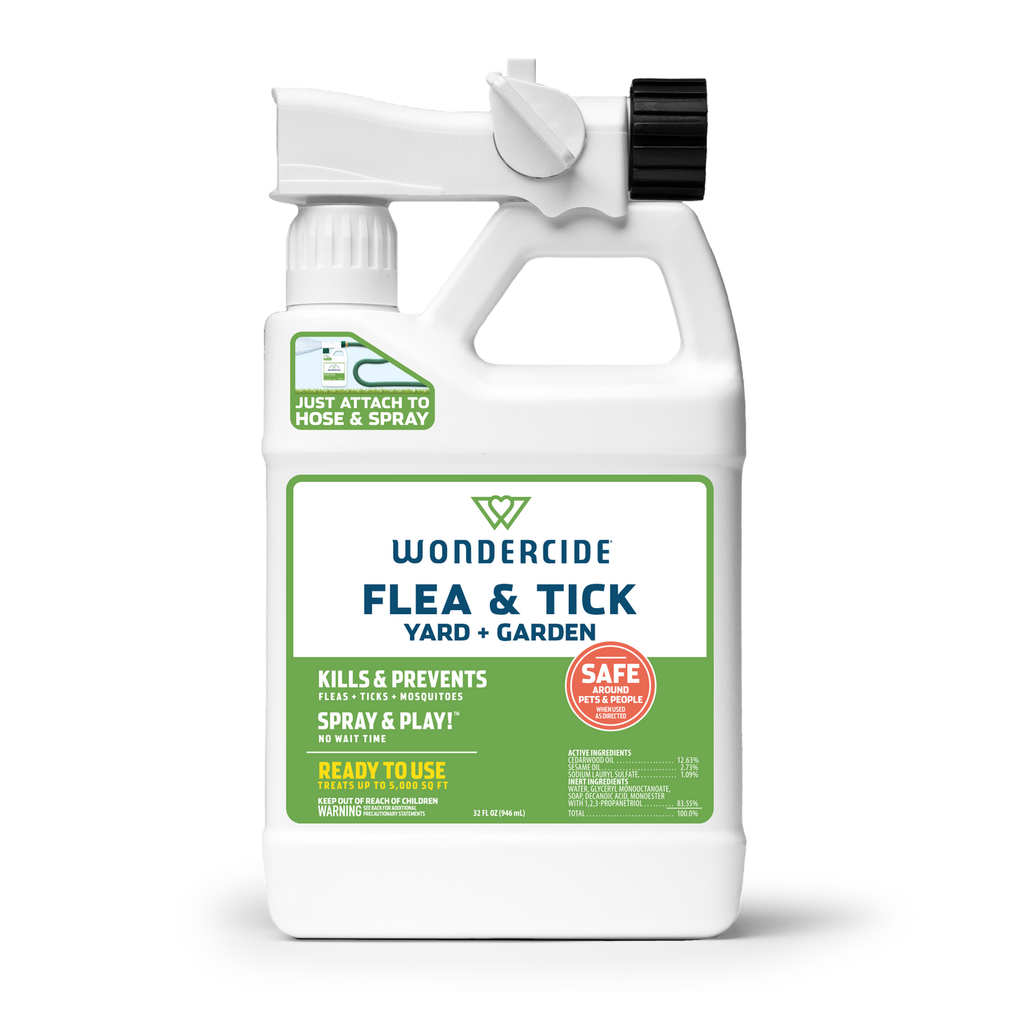 Wondercide Flea & Tick Yard + Garden Hose & Spray 32 oz