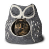 Karma Cat Wool Pet Cave Grey Owl