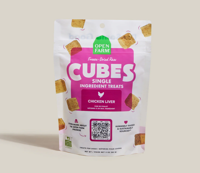 Open Farm Freeze Dried Cubes Chicken Liver 3 oz