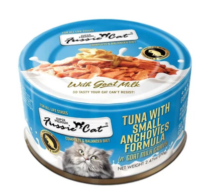 Fussie Cat Premium Tuna with Small Anchovies in Goats Milk