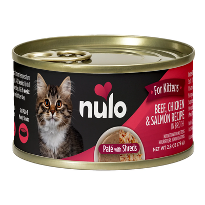 Nulo Kitten Pate with Shreds  Beef, Chicken & Salmon