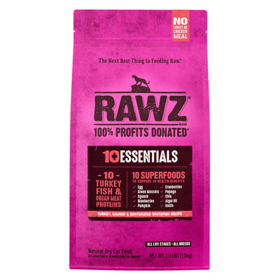Rawz Cat 10 Essentials Turkey, Salmon & Dehydrated Whitefish