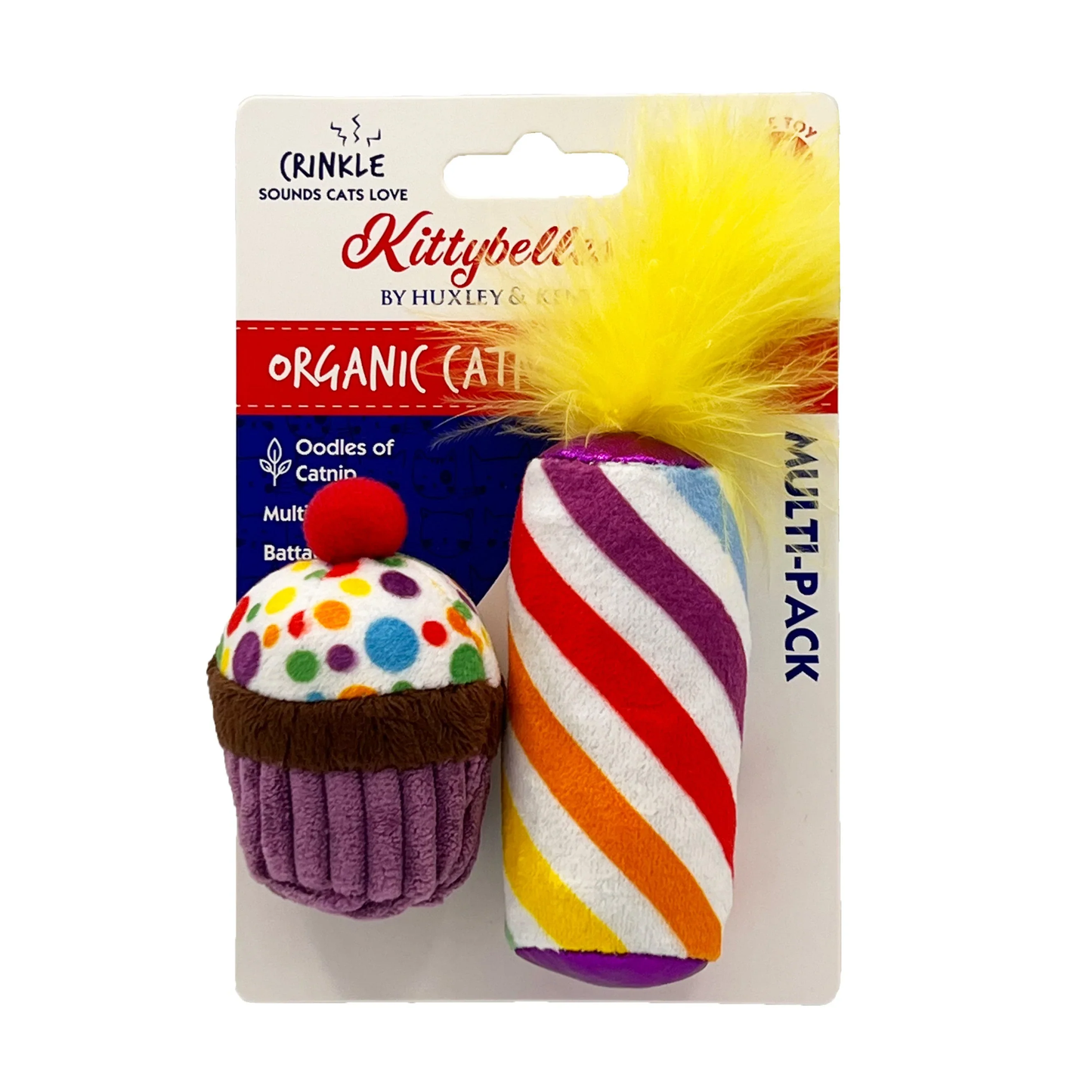 Huxley & Kent Organic Catnip Mewow Cupcake & Candle Toy