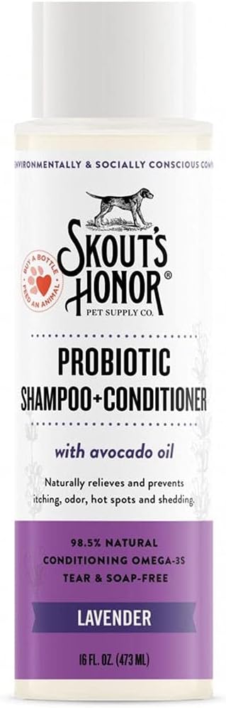 Skout's Honor Dog Probiotic Lavender Shampoo + Conditioner 16 oz