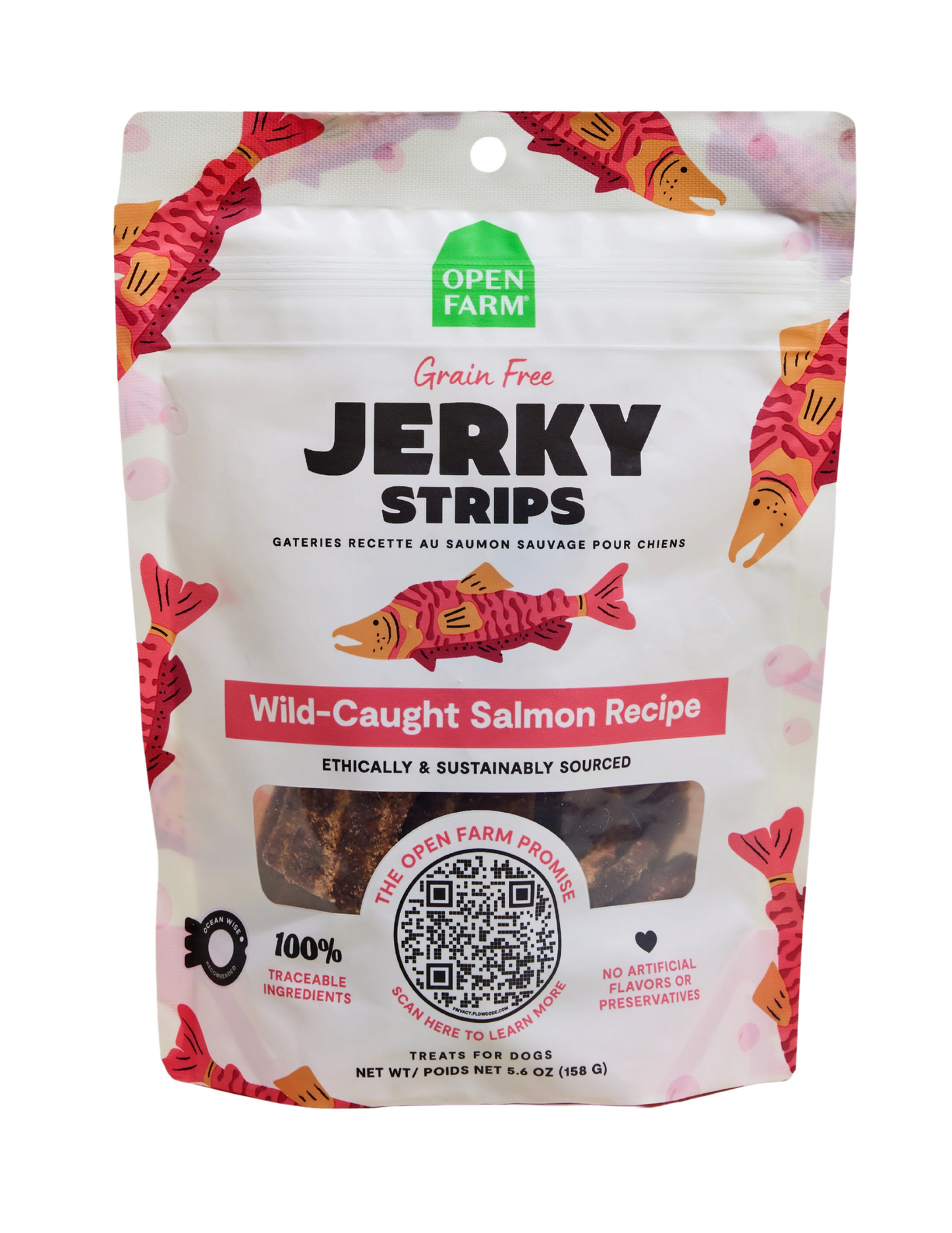 Open Farm Wild-Caught Salmon Jerky 5.6 oz