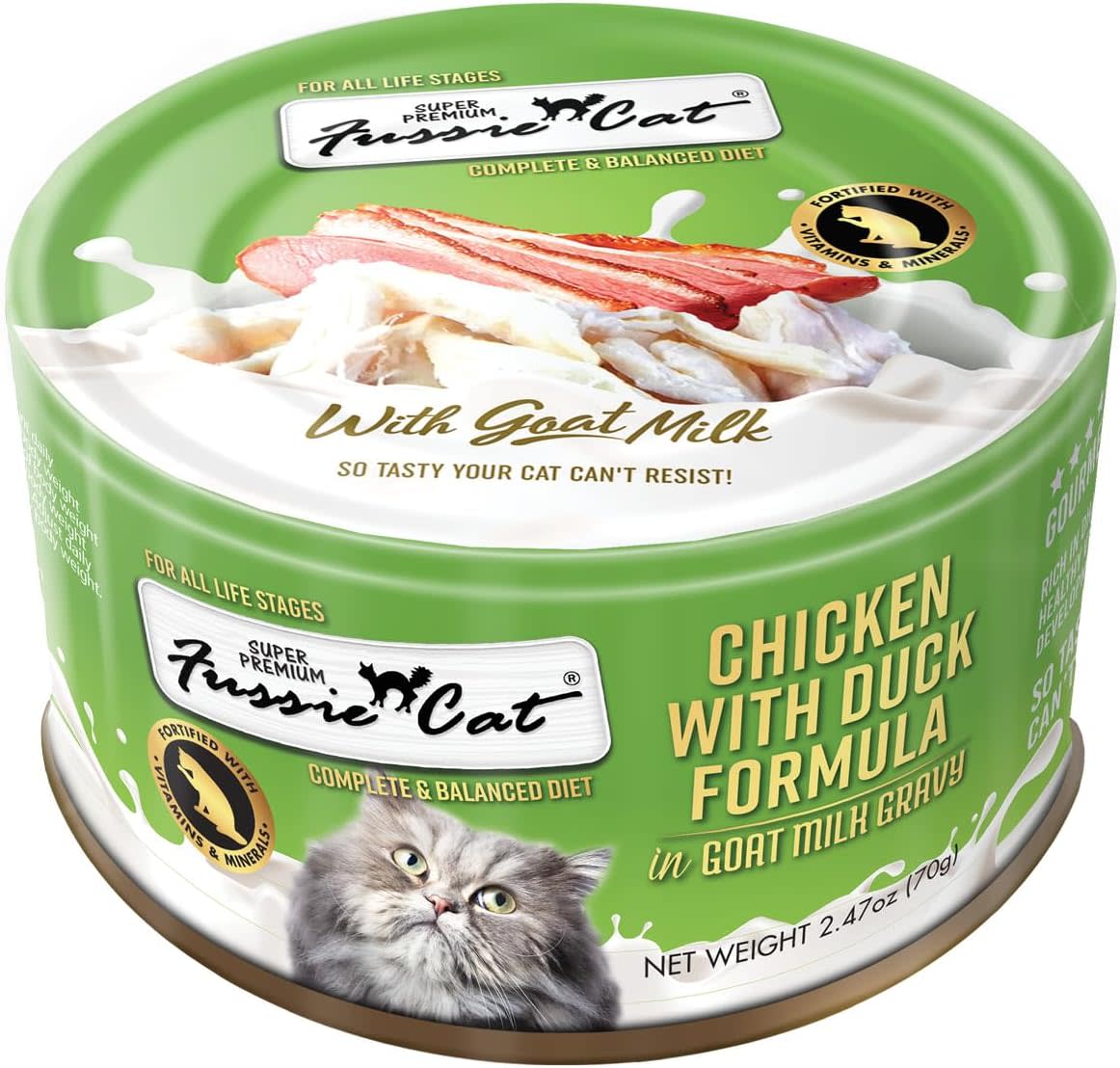 Fussie Cat Premium Chicken With Duck In Goat Milk Gravy
