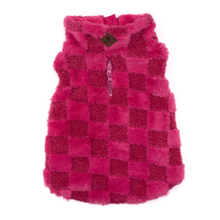 The Worthy Dog Fur Check Zip Pullover