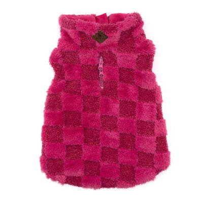 The Worthy Dog Fur Check Zip Pullover