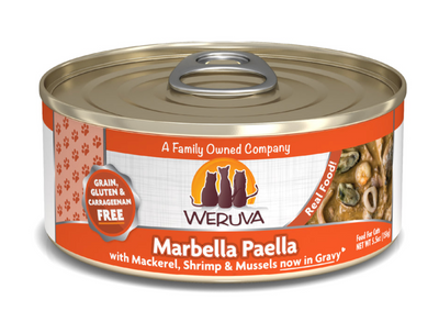 Weruva Cat Classic Grain-Free Marbella Paella with Mackerel, Shrimp & Mussels