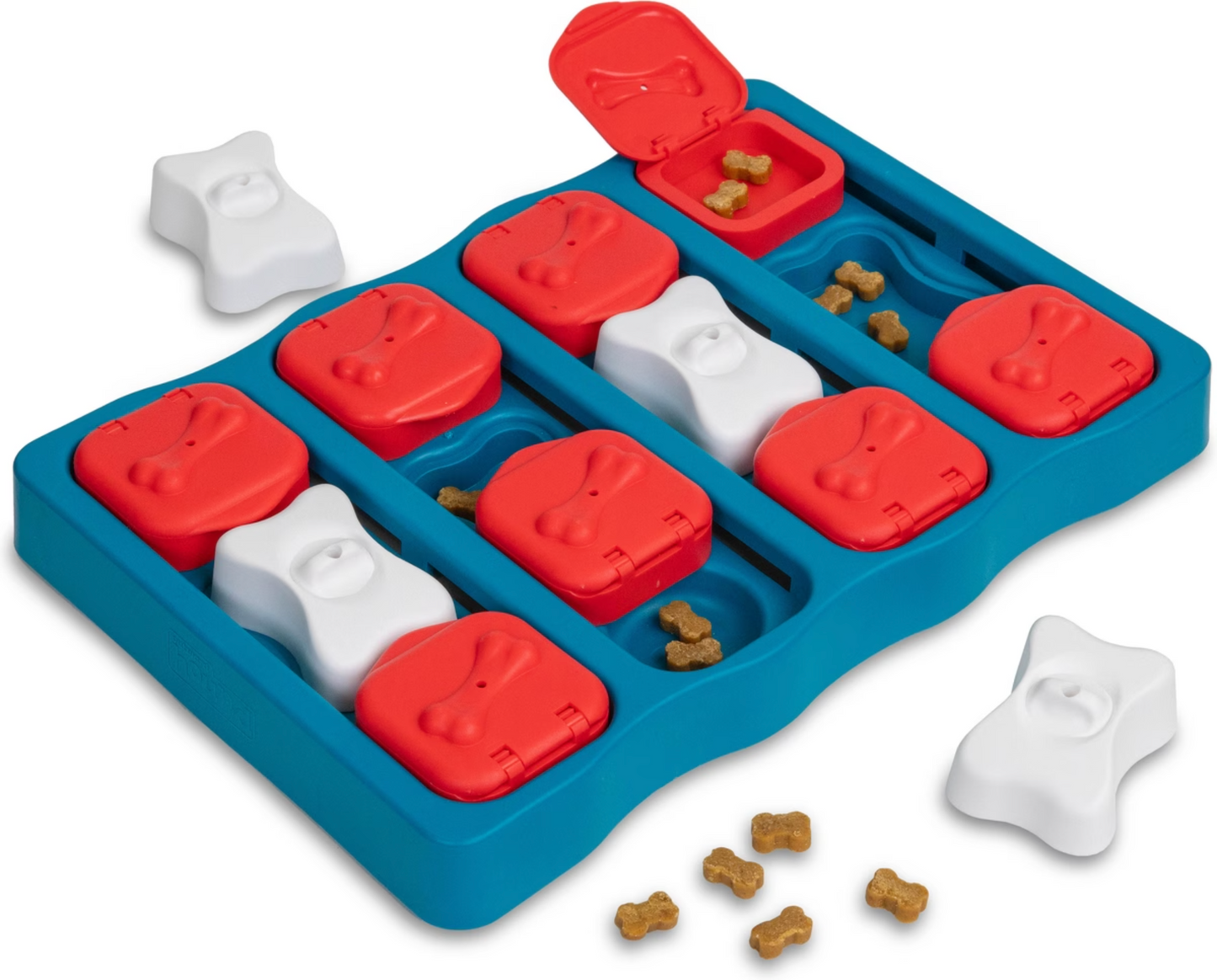 Nina Ottosson Dog Brick Interactive Treat Dog Puzzle Toy Blue Level 2