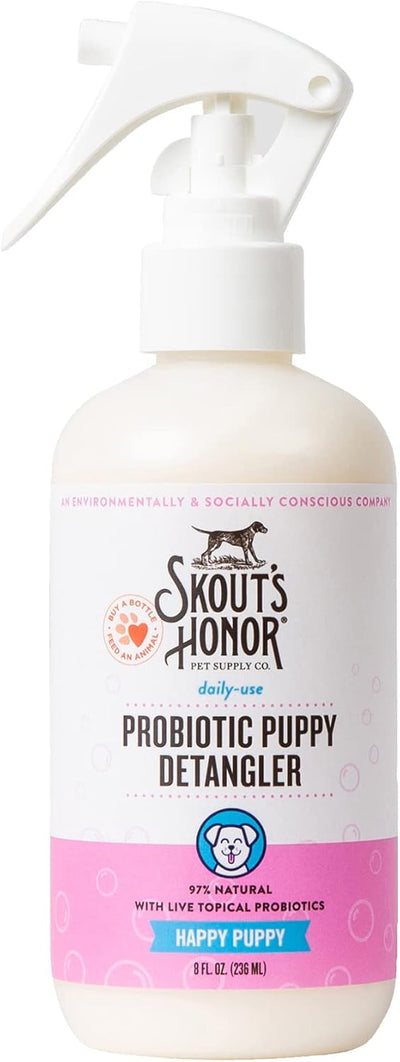 Skout's Honor Dog Probiotic Daily Use Happy Puppy Detangler 8 oz