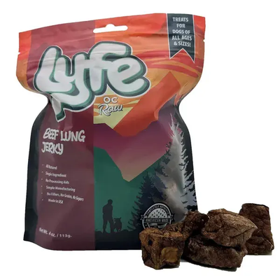 OC Raw Lyfe Beef Lung Jerky 4 oz