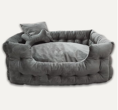 Goo-Eez Rectangular Luxury Velour Pet Bed