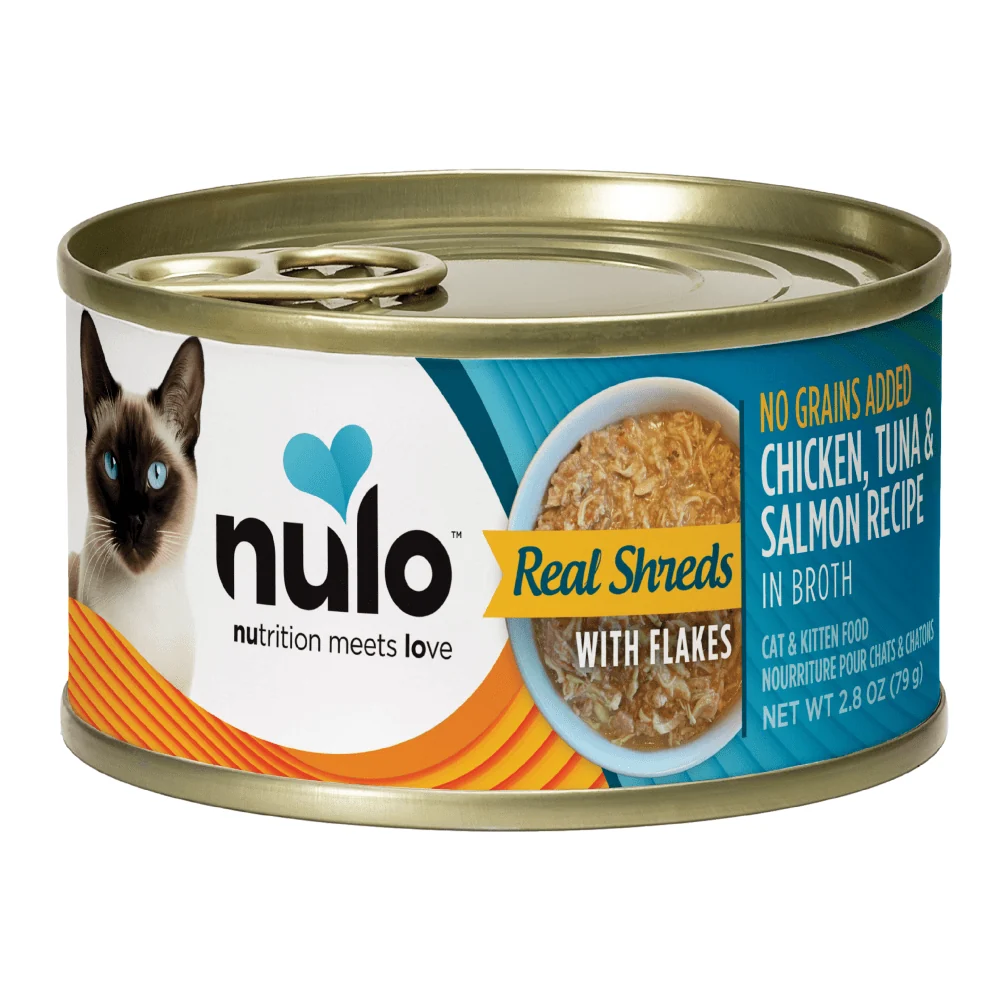 Nulo Cat & Kitten Shreds With Flaked Chicken & Salmon