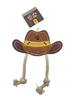 Advanced Pet Product Tuff Toy Leather & Wool Rodeo Hat
