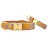 Foggy Dog Mustard Plaid Flannel Dog Collar
