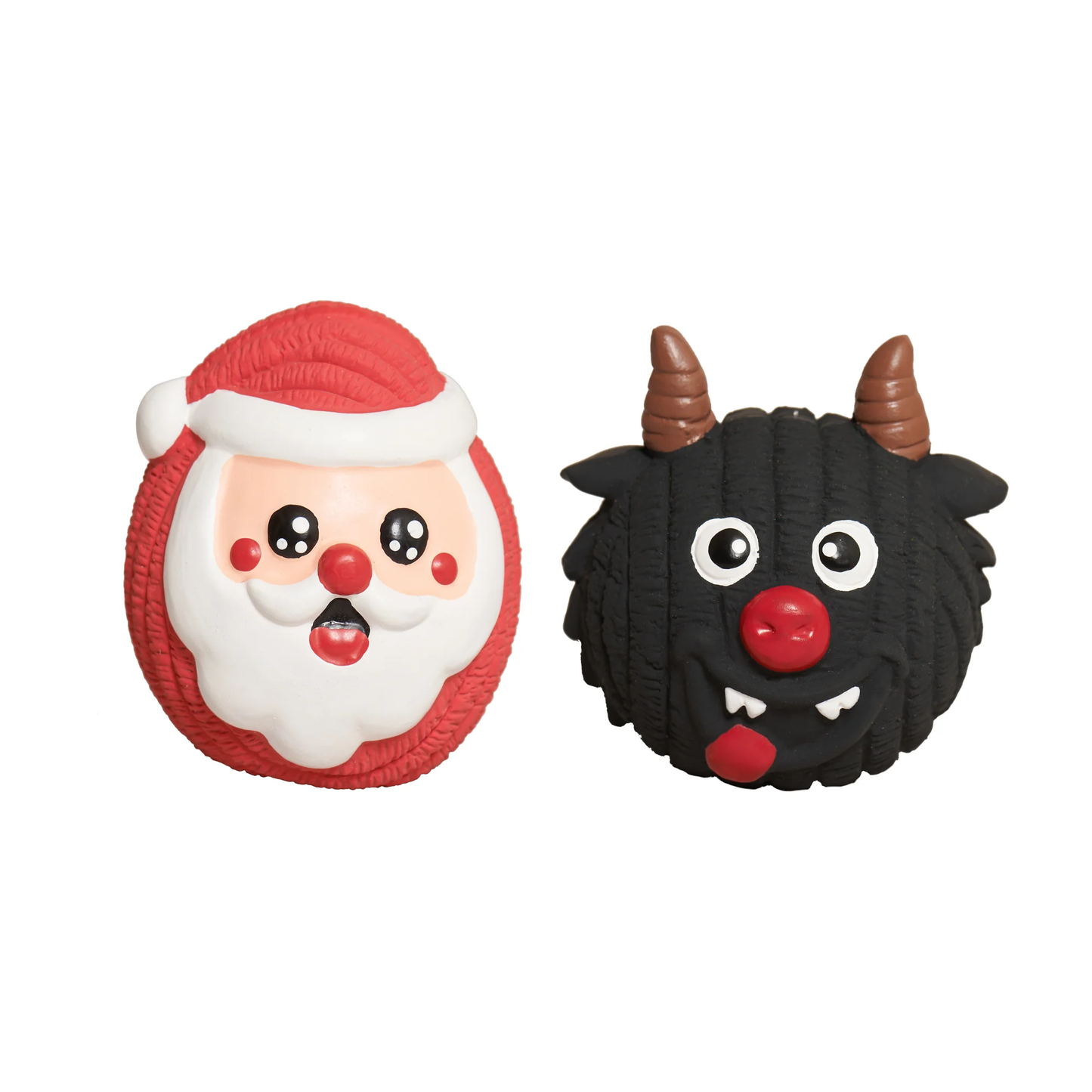 Huggle Hounds Naughty or Nice: Grumpus & Santa Ruff-Tex Balls 2 pack