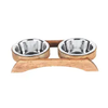 Advanced Pet Product Wooden Standard Double Diner