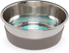 Messy Mutts Stainless Steel Dog Bowl with Non-Slip Removable Silicone Base