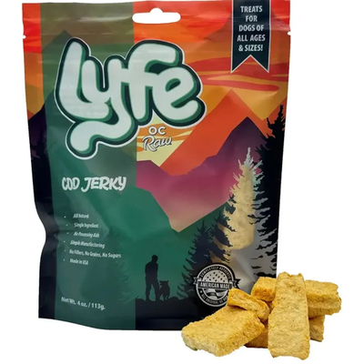 OC Raw Lyfe Cod Jerky 4 oz