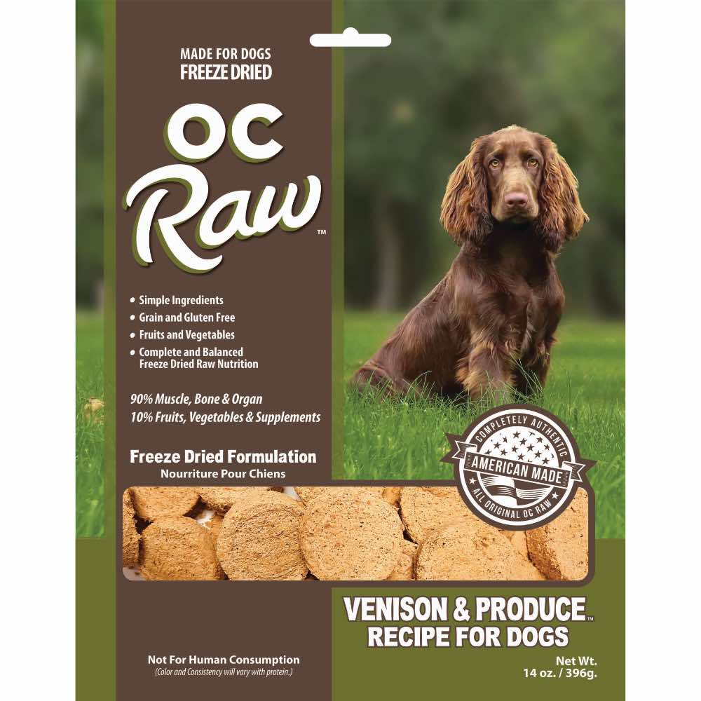 OC Raw Freeze Dried Venison & Produce