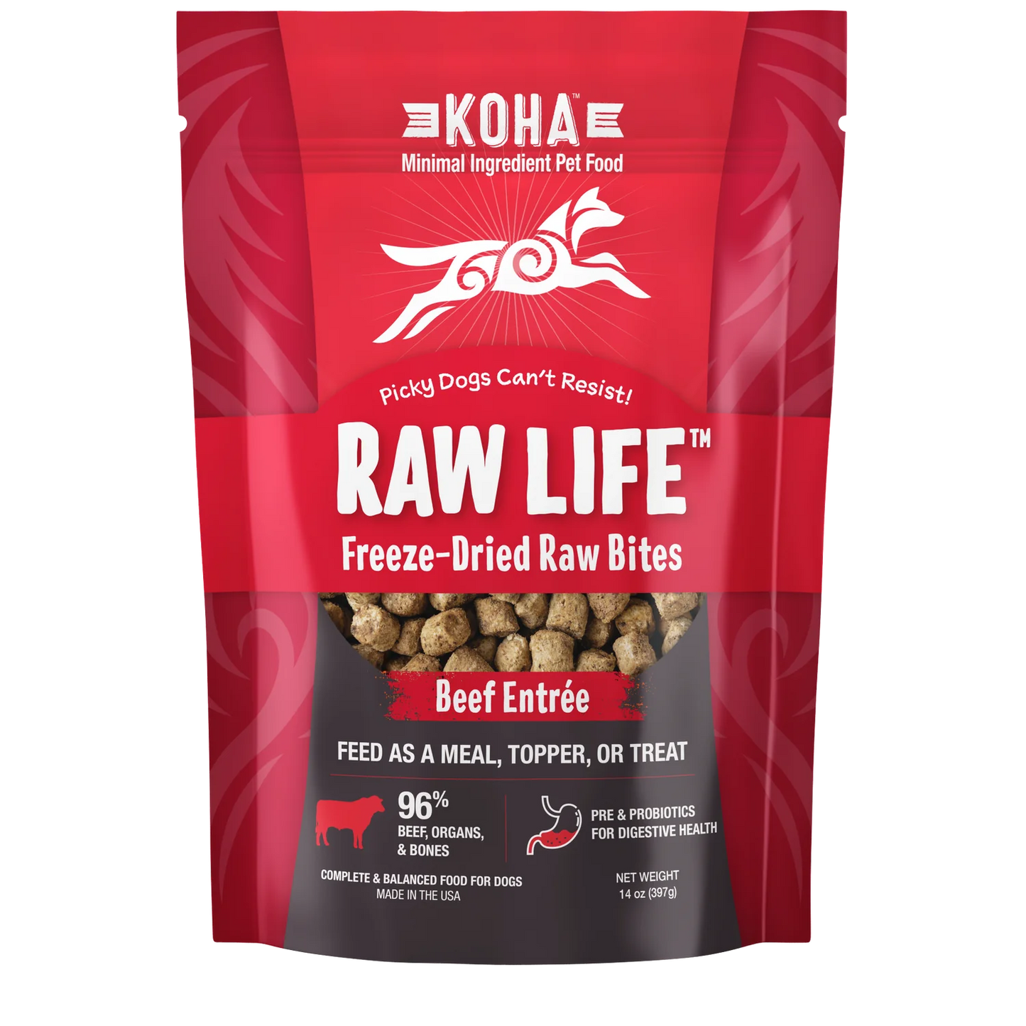 Koha Raw Life Freeze Dried Raw Bites Beef