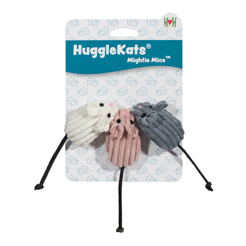 HuggleKats Mightie Mice 3pk Cat Toy