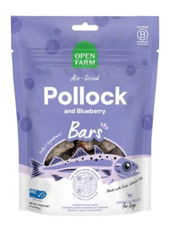 Open Farm Air Dried Pollock & Blueberry Crunchy Bars 4.1 oz