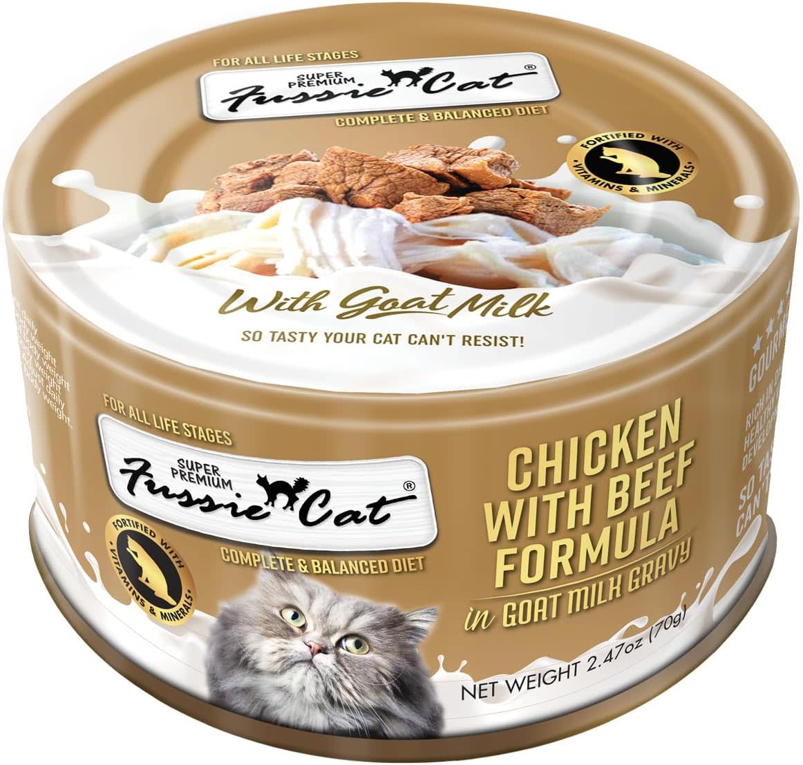 Fussie Cat Premium Chicken With Beef In Goat Milk Gravy