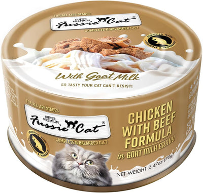 Fussie Cat Premium Chicken With Beef In Goat Milk Gravy