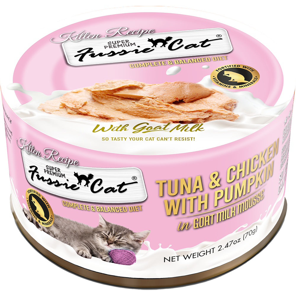 Fussie Cat Premium Tuna & Chicken With Pumpkin in Goats Milk for Kitten