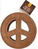 Advanced Pet Products Tuff Toy Leather & Wool Peace Sign