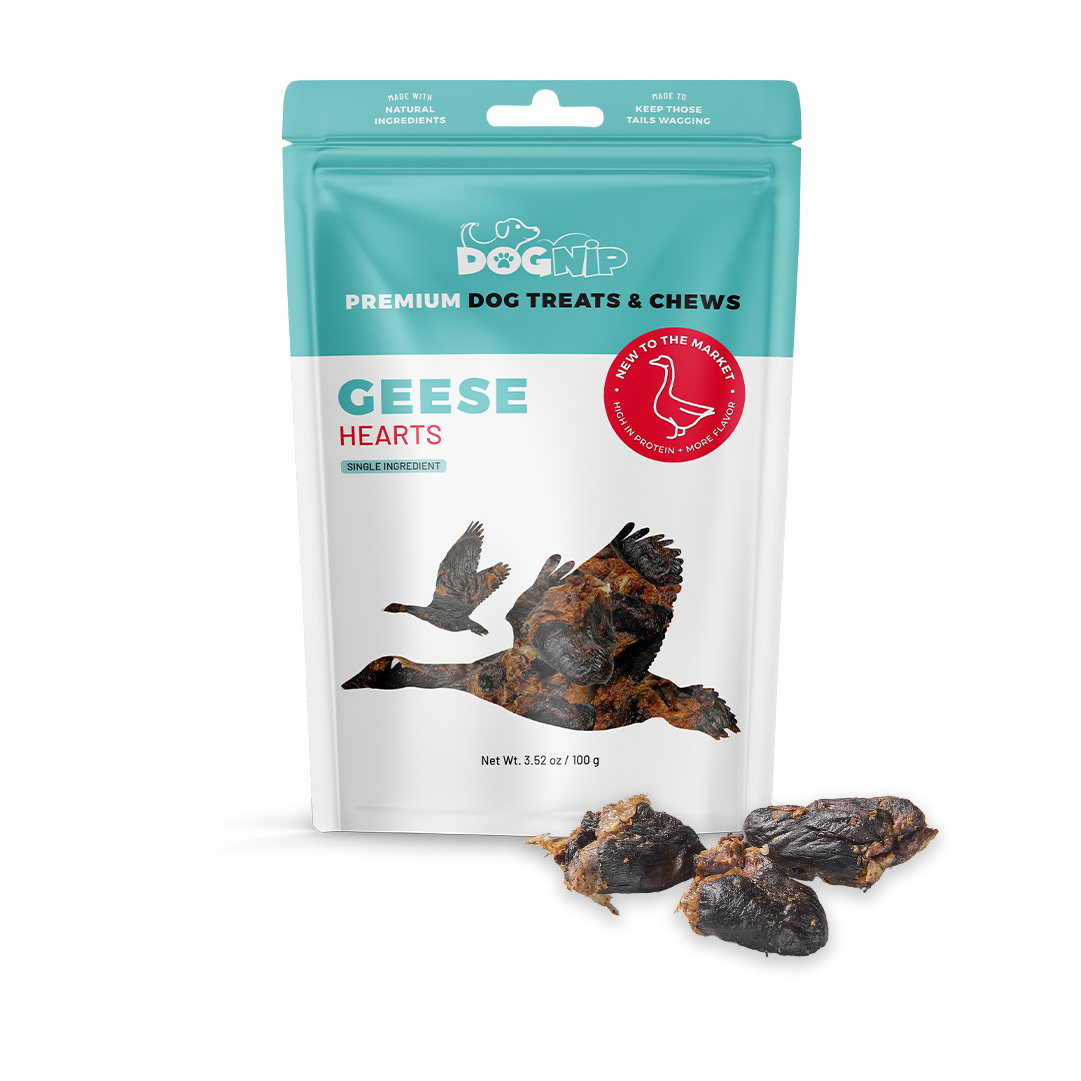 DogNip Premium Single Ingredient Geese Hearts 3.52 oz