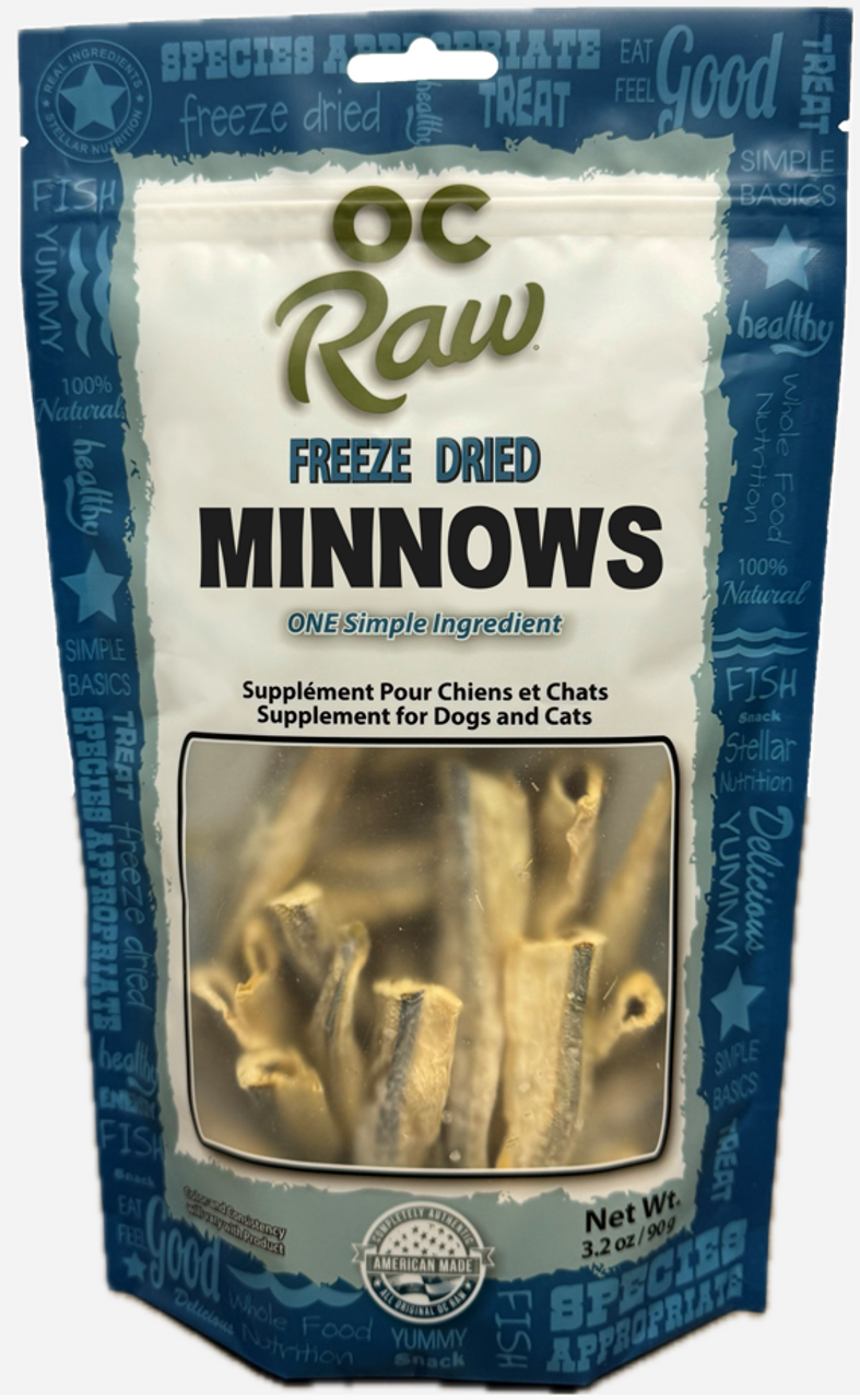 OC Raw Freeze Dried Minnows 3.2 oz.