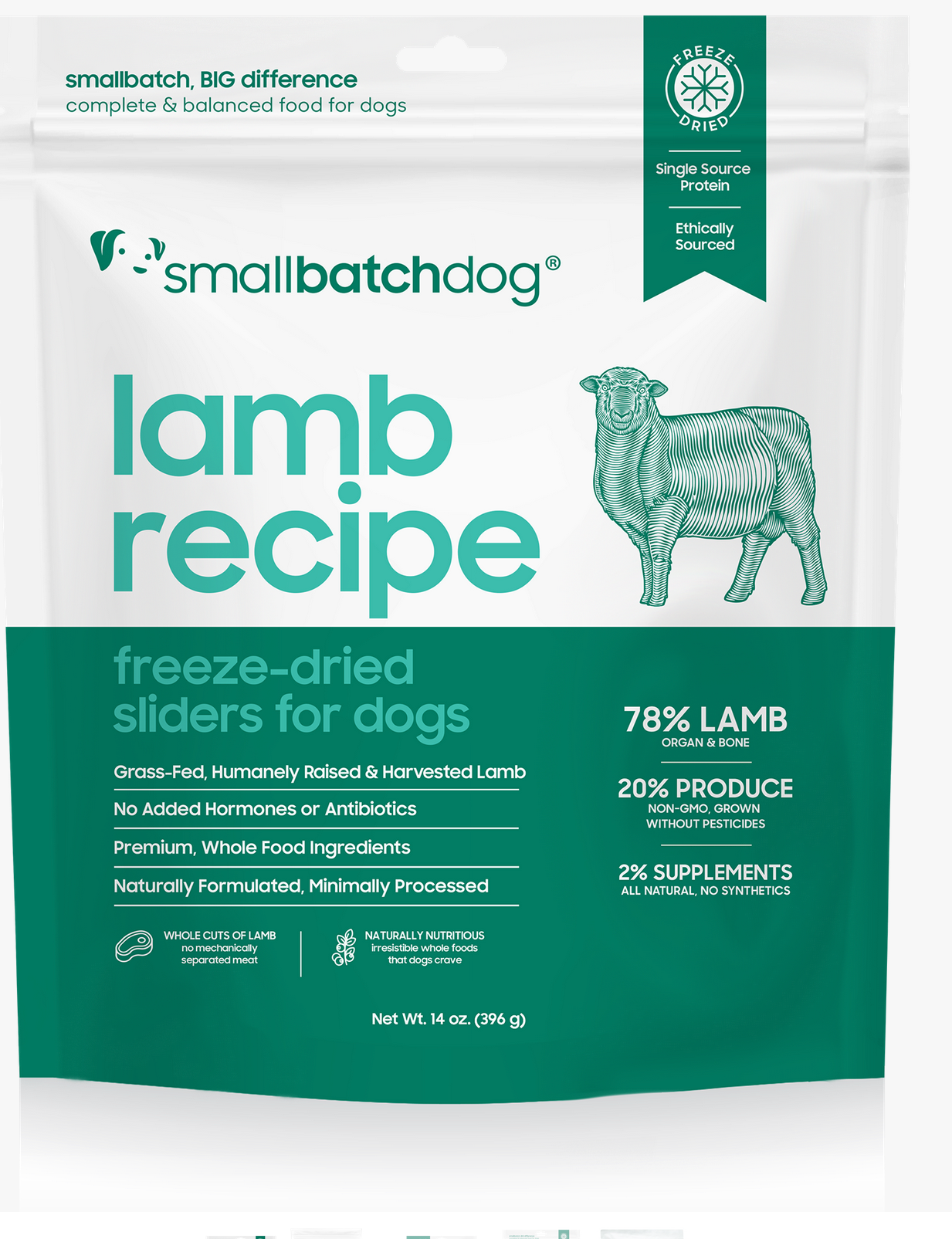 Small Batch Freeze Dried Lamb Sliders 14 oz.