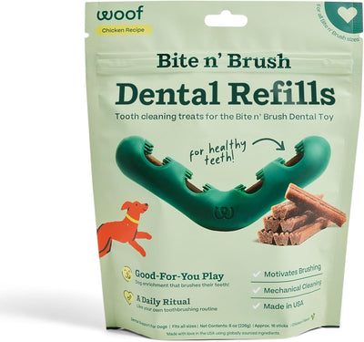 Woof Pet Bite n' Brush Dental Refills