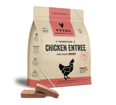 Vital Essentials Raw Chicken Patties 6 Lb.