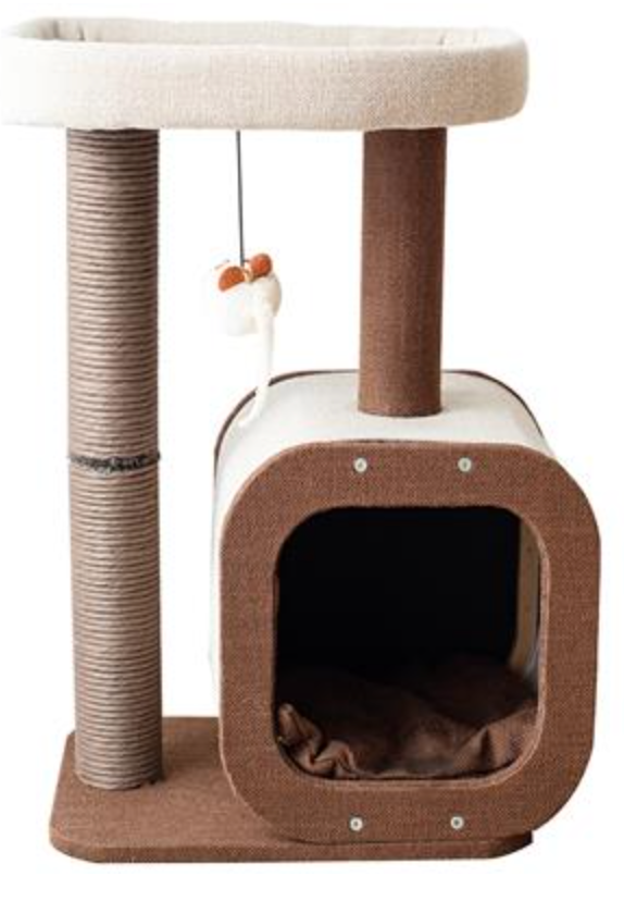 PetPals Catry Isla Cat Tree Condowith Recycled Paper & Cover Scratching Post Condo