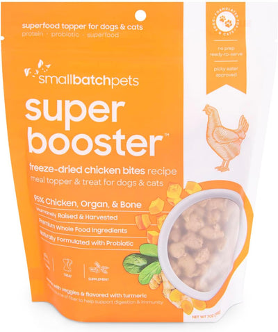 Small Batch Dog Super Booster Freeze Dried Chicken Bites 7oz.