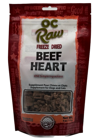 OC Raw Freeze Dried Beef Liver 4 oz.