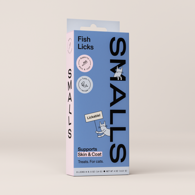 Smalls Tuna Skin & Coat Lickable Treats Cat 8 Pack