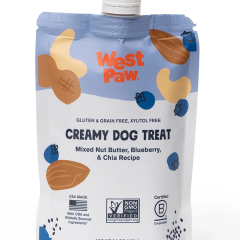 West Paw Creamy Dog Treat Mixed Nut Butter, Blueberry, & Chia