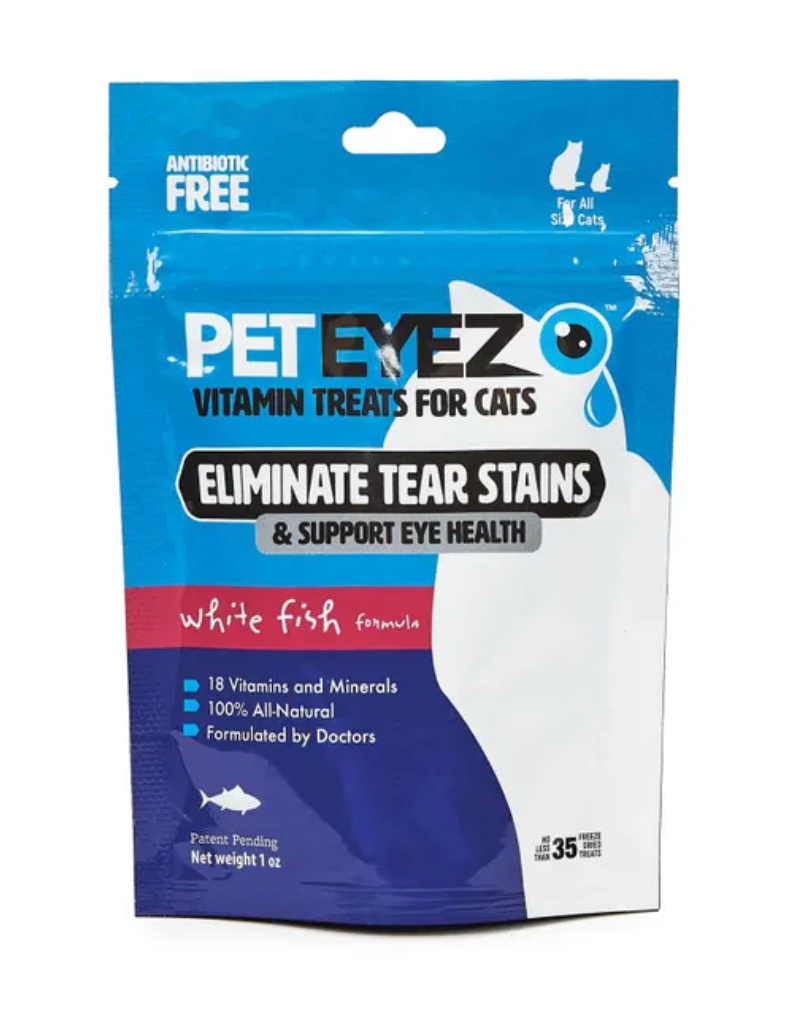 PetEyez Cat Tear Stain Vitamin Treats Cat Whitefish 1 oz