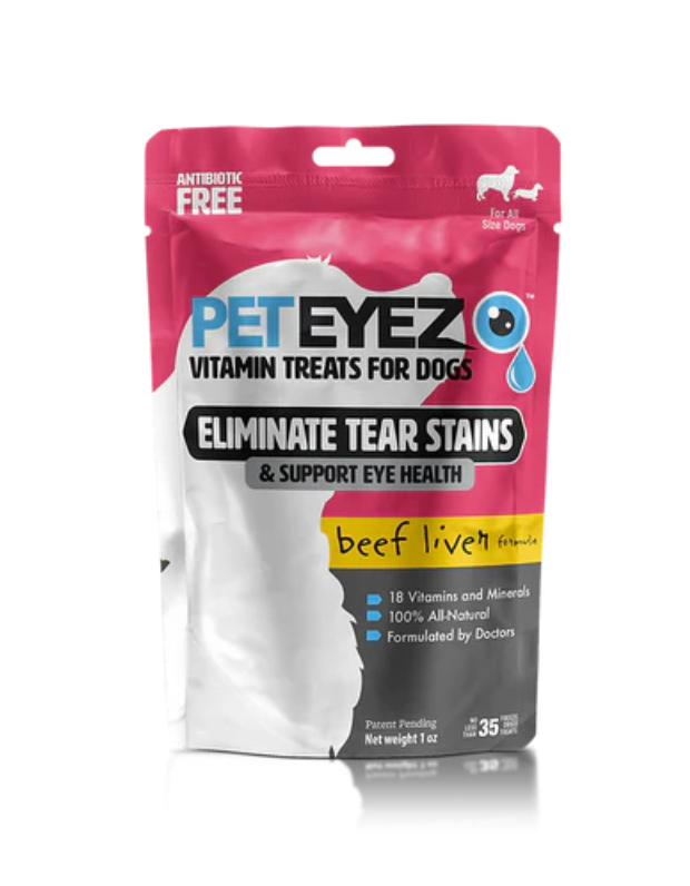 PetEyez Tear Stain Vitamin Treats Dog Beef Liver 1 oz