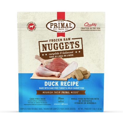 Primal Raw Frozen Duck, Turkey & Fish Formula