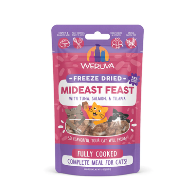 Weruva Freeze Dried Mideast Feast Tuna, Salmon & Tilapia Cat