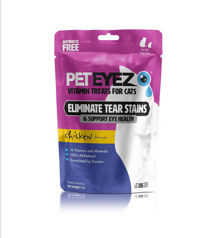 PetEyez Tear Stain Vitamin Treats Cat Chicken 1 oz