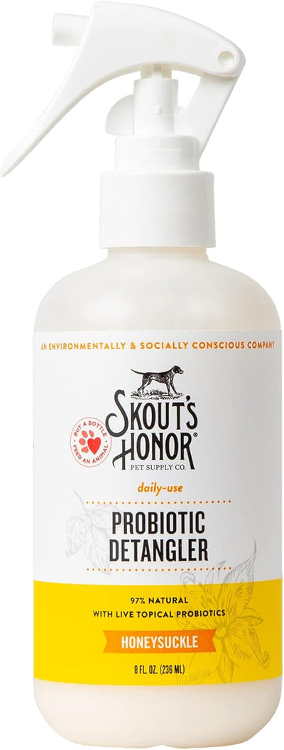 Skout's Honor Dog Probiotic Daily Use Honeysuckle Detangler 8 oz