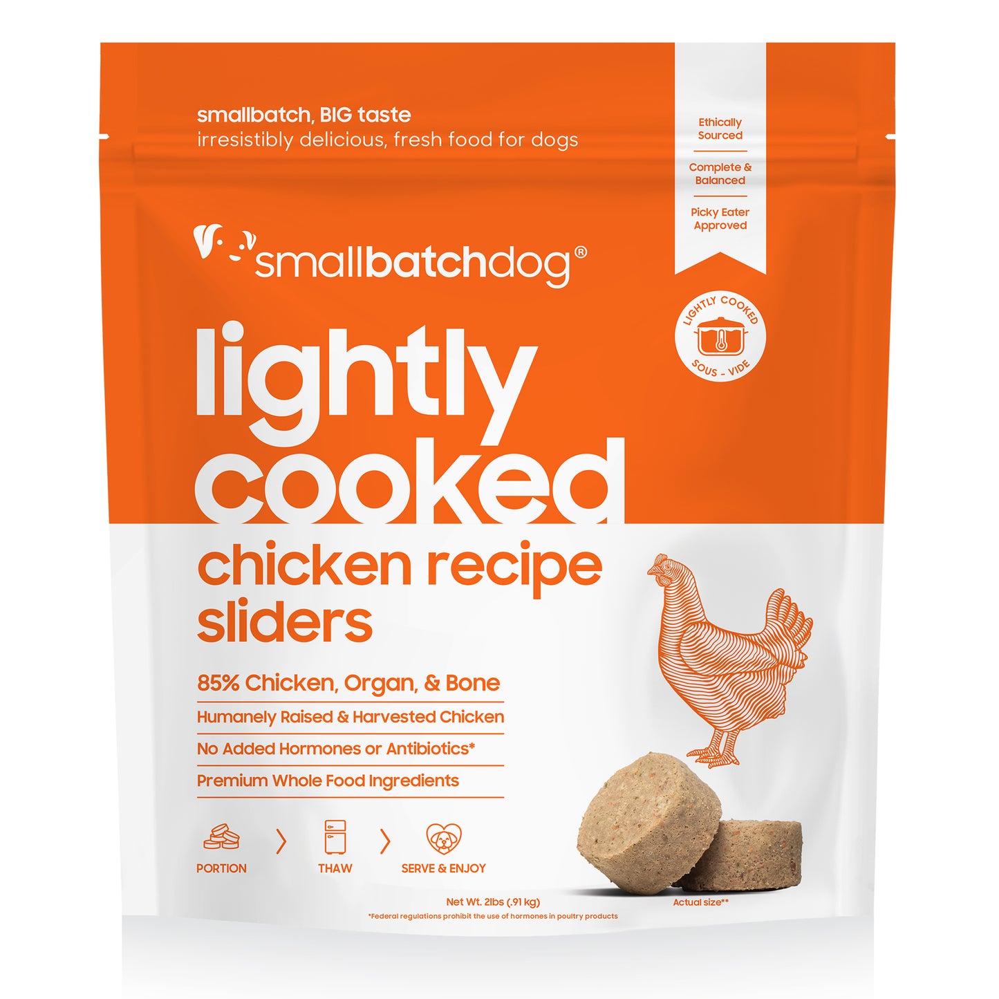 Small Batch Lightly Cooked Chicken