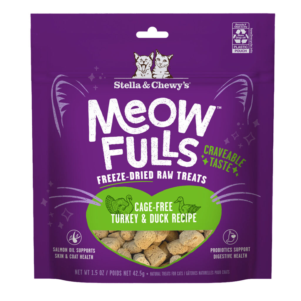 Stella & Chewys Cat Meow Fulls Freeze Dried Turkey & Duck 1.5 oz.